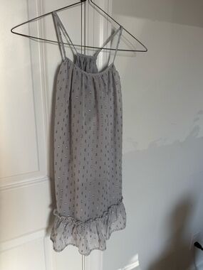 Stella McCartney Kids Light Gray Silver Embellished Dress size 4